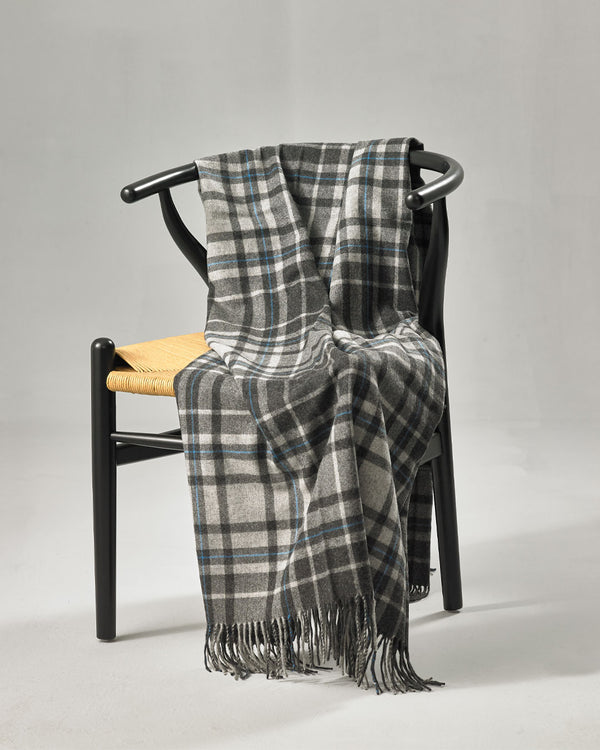 Classic Plaid Brushed Cashmere Blend Throw