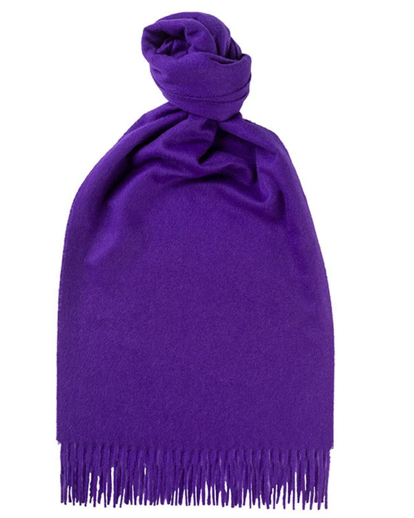 Classic Plain Brushed Cashmere Scarf  Purple