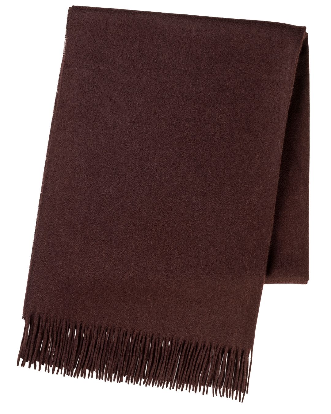 Joshua Ellis Classic Plain Ripple Cashmere Stole Red