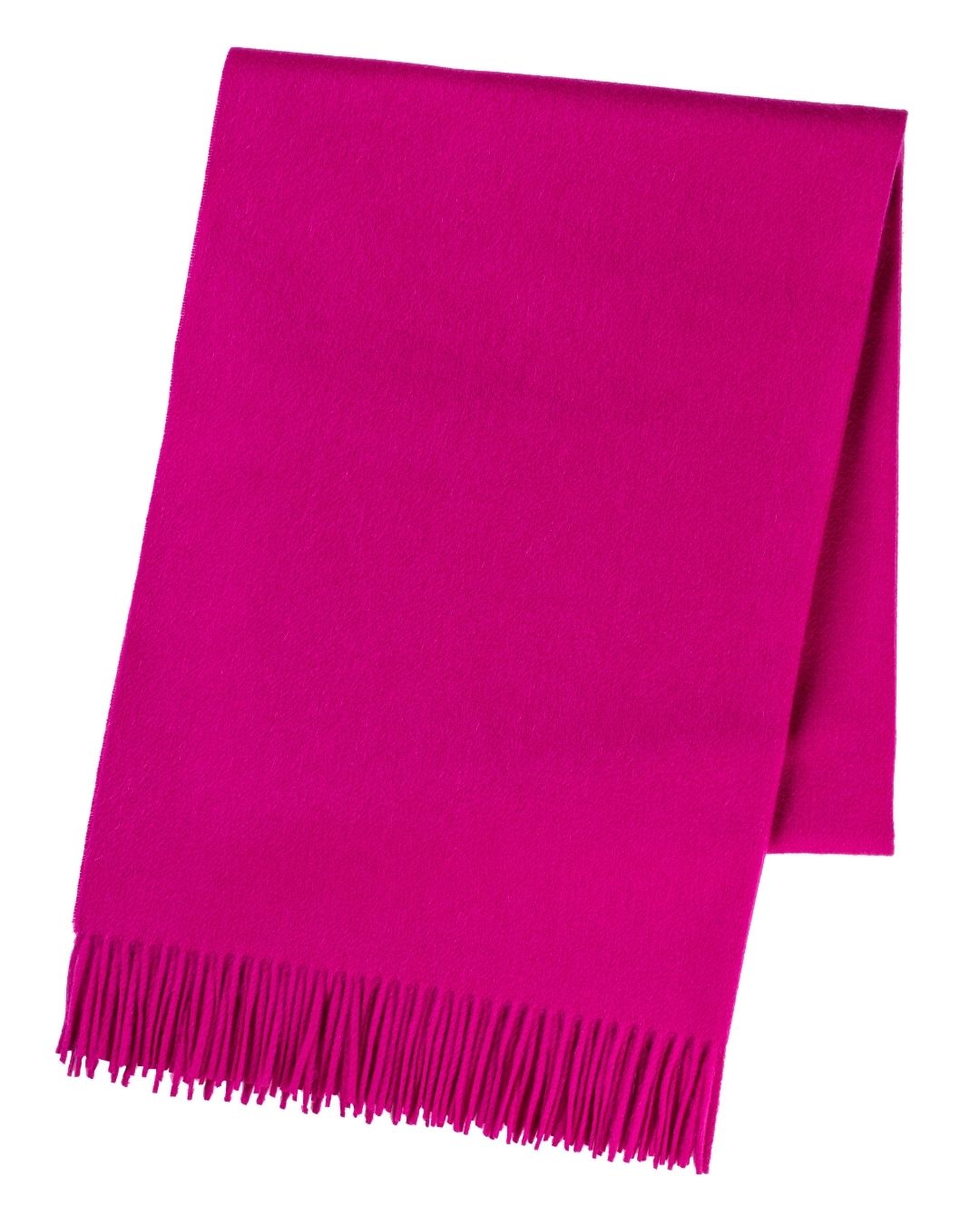 Classic Plain Ripple Cashmere Stole Fuchsia Pink