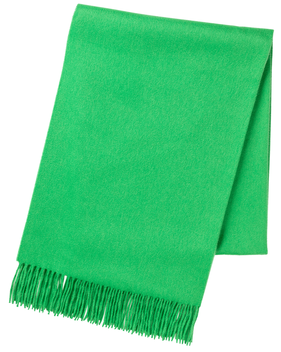 Classic Plain Ripple Cashmere Stole Lime Green