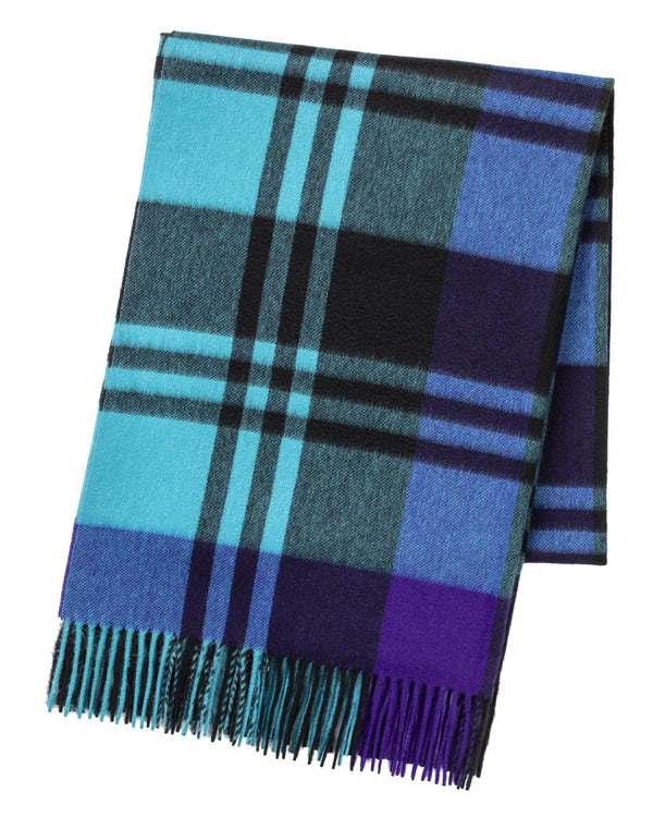 Primary Black Watch Cashmere Stole Peacock