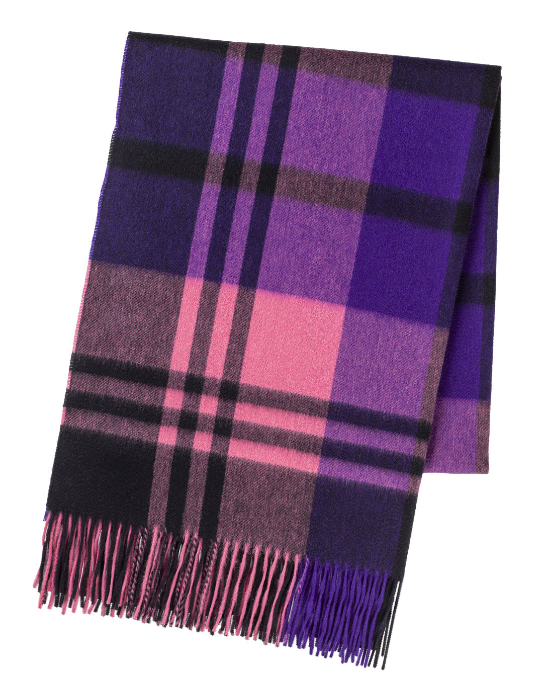 Primary Black Watch Cashmere Stole Pink