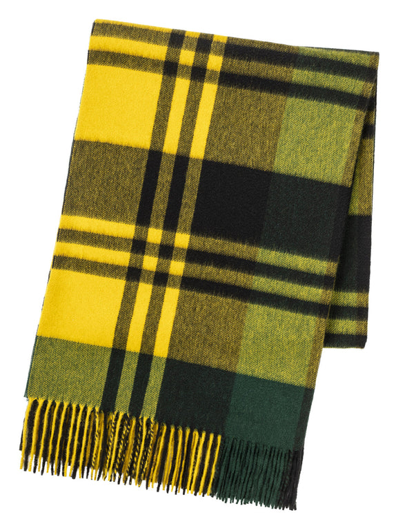 Primary Black Watch Cashmere Stole Yellow