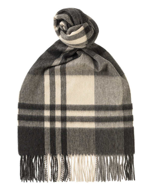 Primary Black Watch Cashmere Scarf Grey