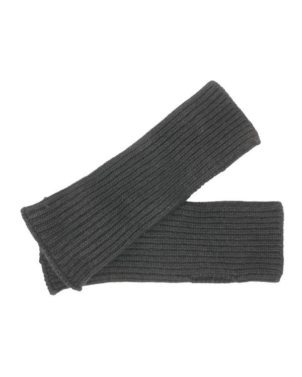 Rib Knit Cashmere Wrist Warmer Grey