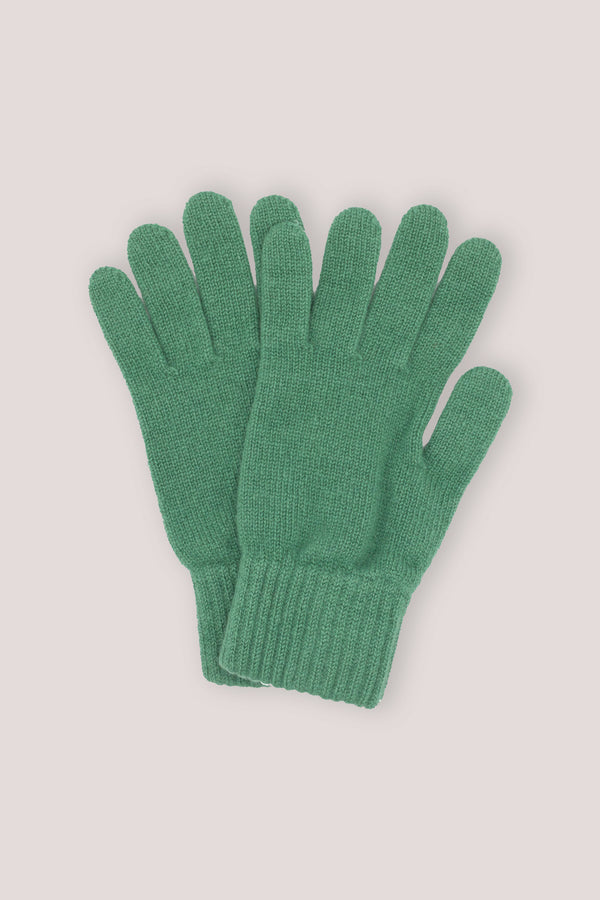 Men's Plain Knit Cashmere Gloves Emerald Green