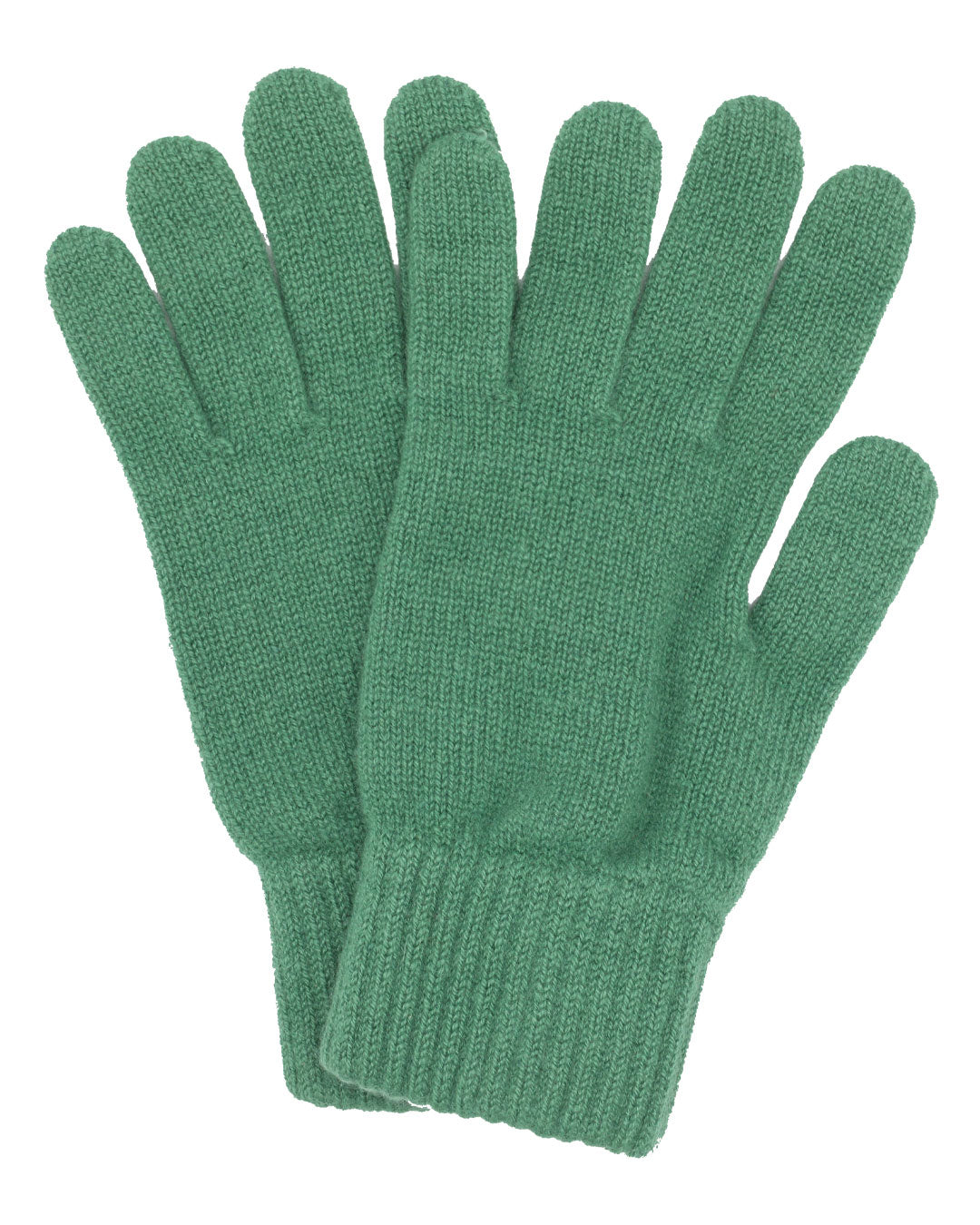 Woman's Plain Knit Cashmere Gloves Green