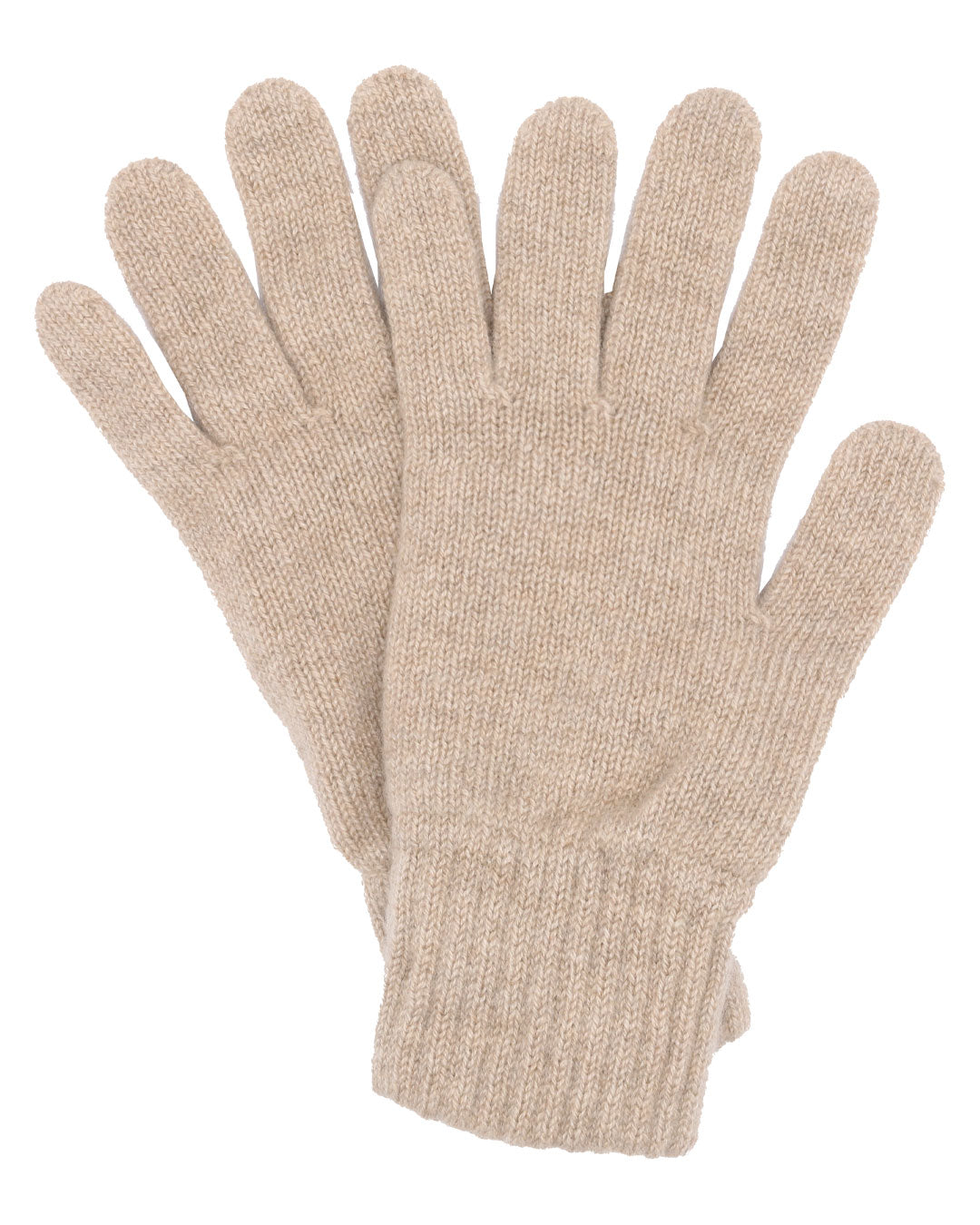 Men's Plain Knit Cashmere Gloves Oatmeal