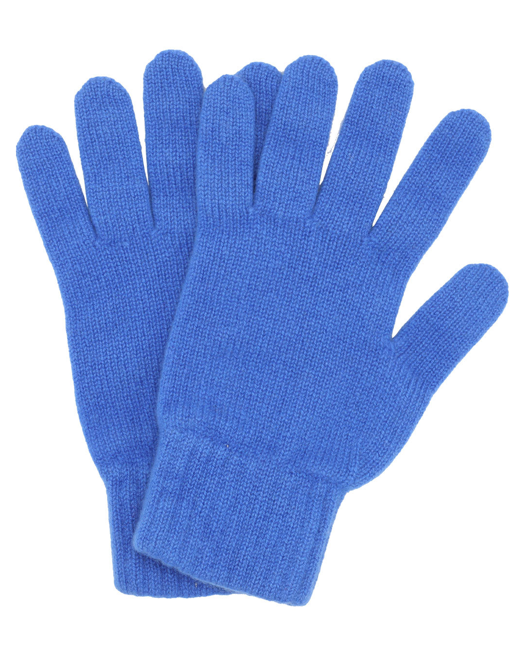 Men's Plain Knit Cashmere Gloves Sapphire Blue