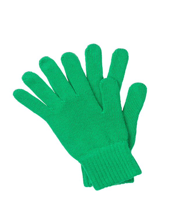 Men's Plain Knit Cashmere Gloves Lime Green