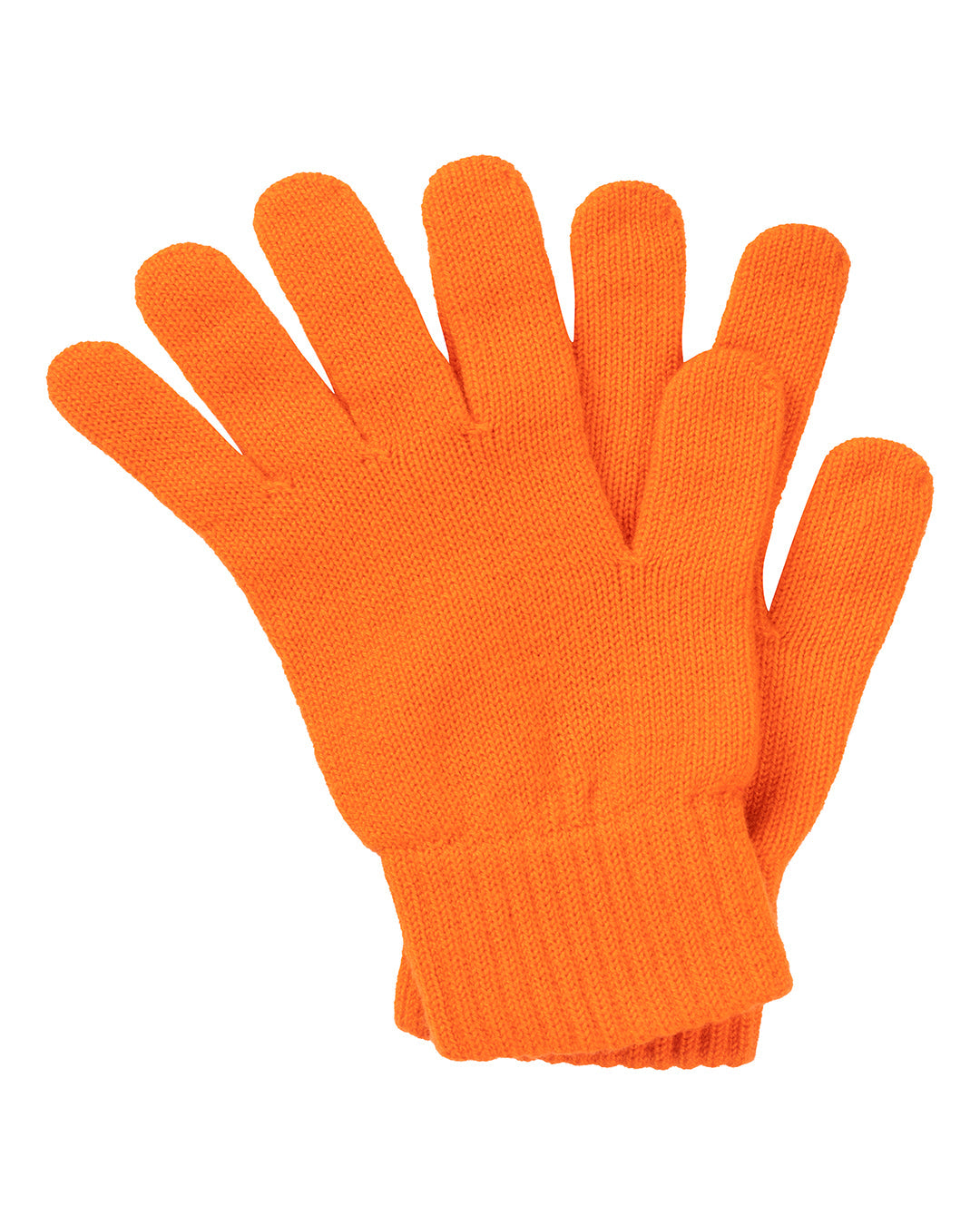 Men's Plain Knit Cashmere Gloves Orange