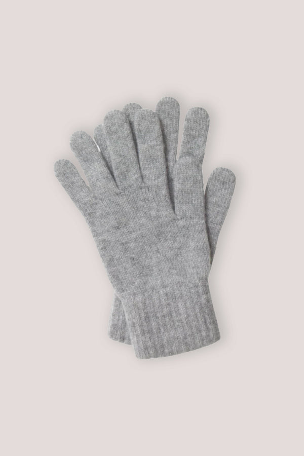 Men's Plain Knit luxury Cashmere Gloves Grey