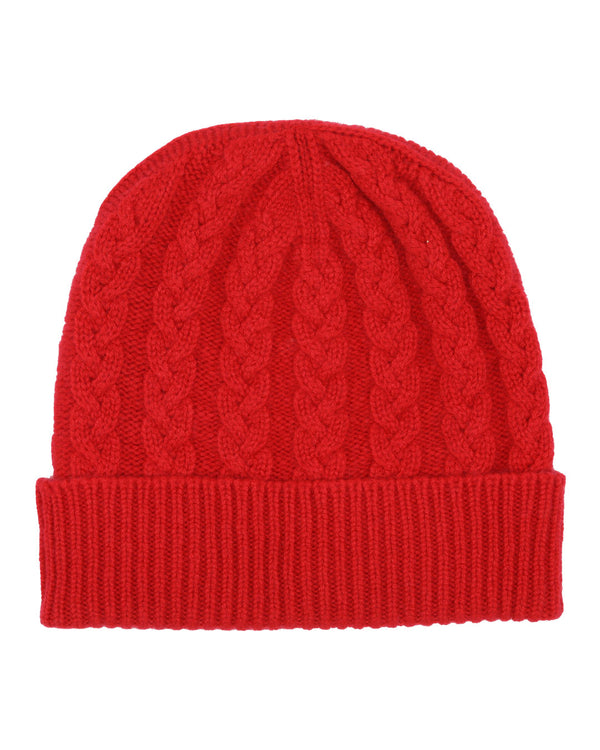 Cashmere Beanie Hat Red