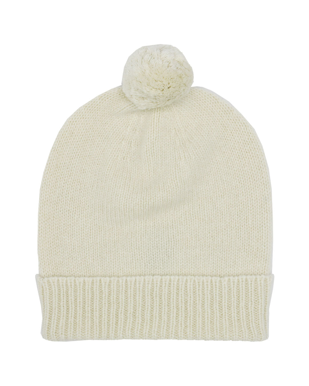 Joshua Ellis Luxury Cashmere Beanie With Pom-Pom Made in England