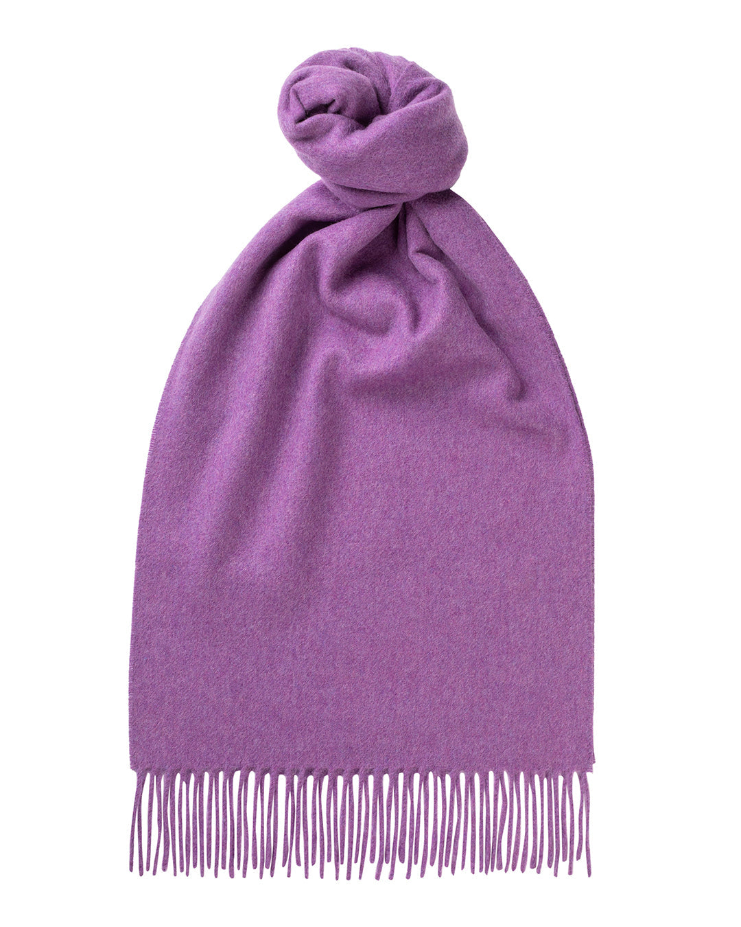 Classic Plain Brushed Cashmere Scarf  Crocus Purple