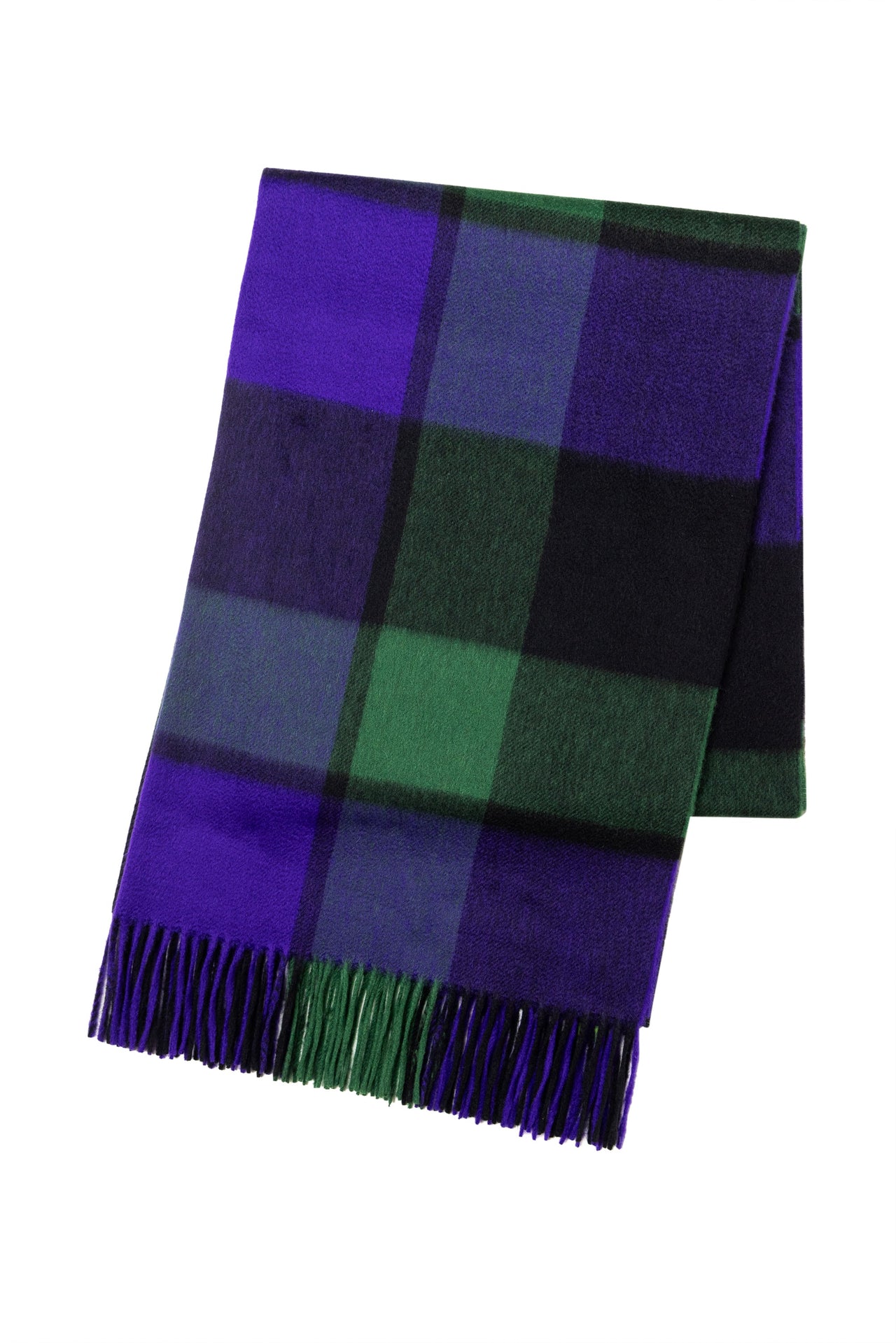 Cashmere Stole Green x Purple