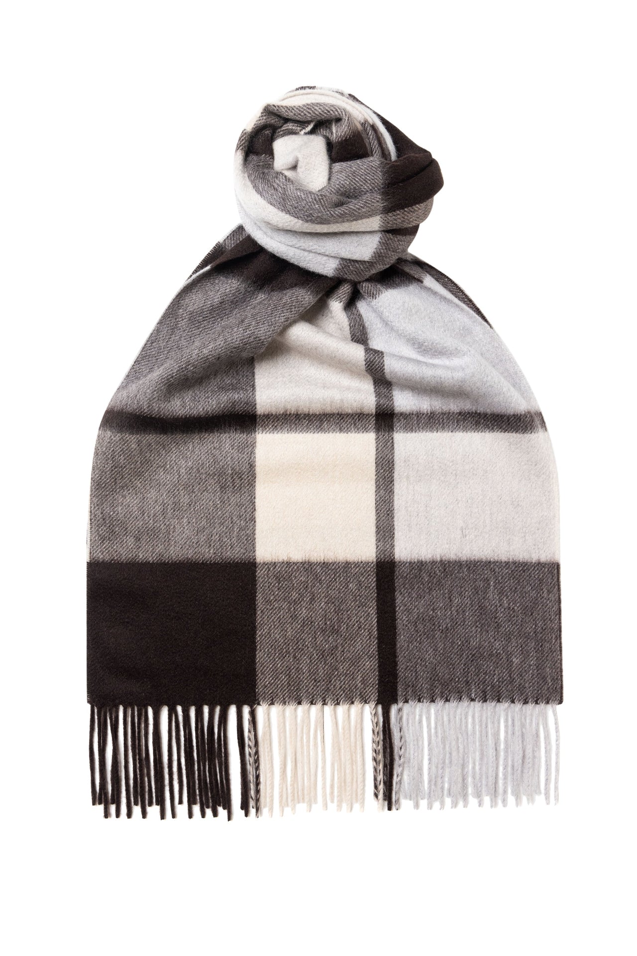 Luxury Cashmere Scarf Brown x beige