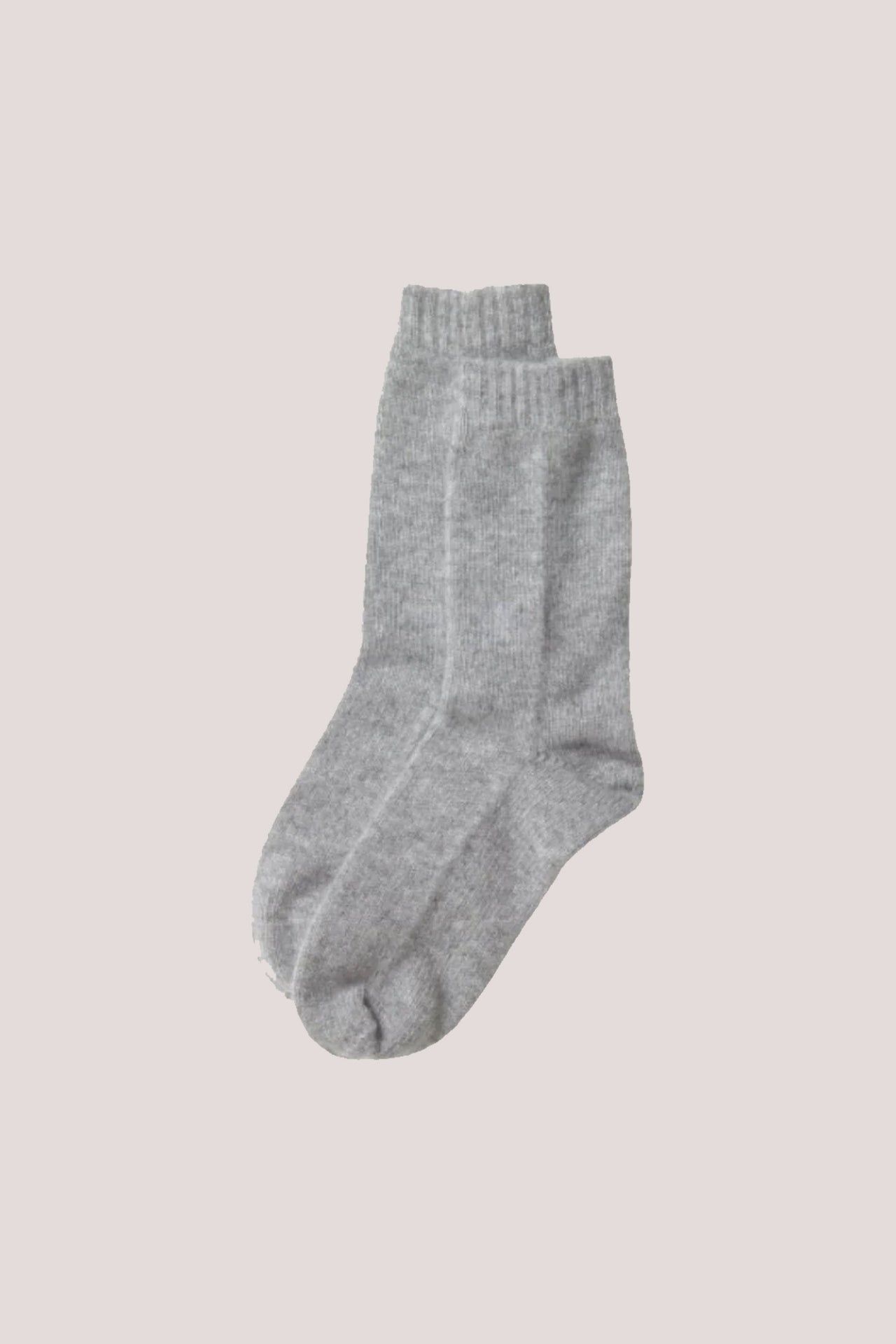 Women's Rib Knit Cashmere Socks Grey