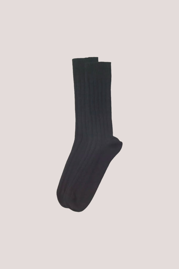 Men's Knitted Cashmere Bed Socks Black