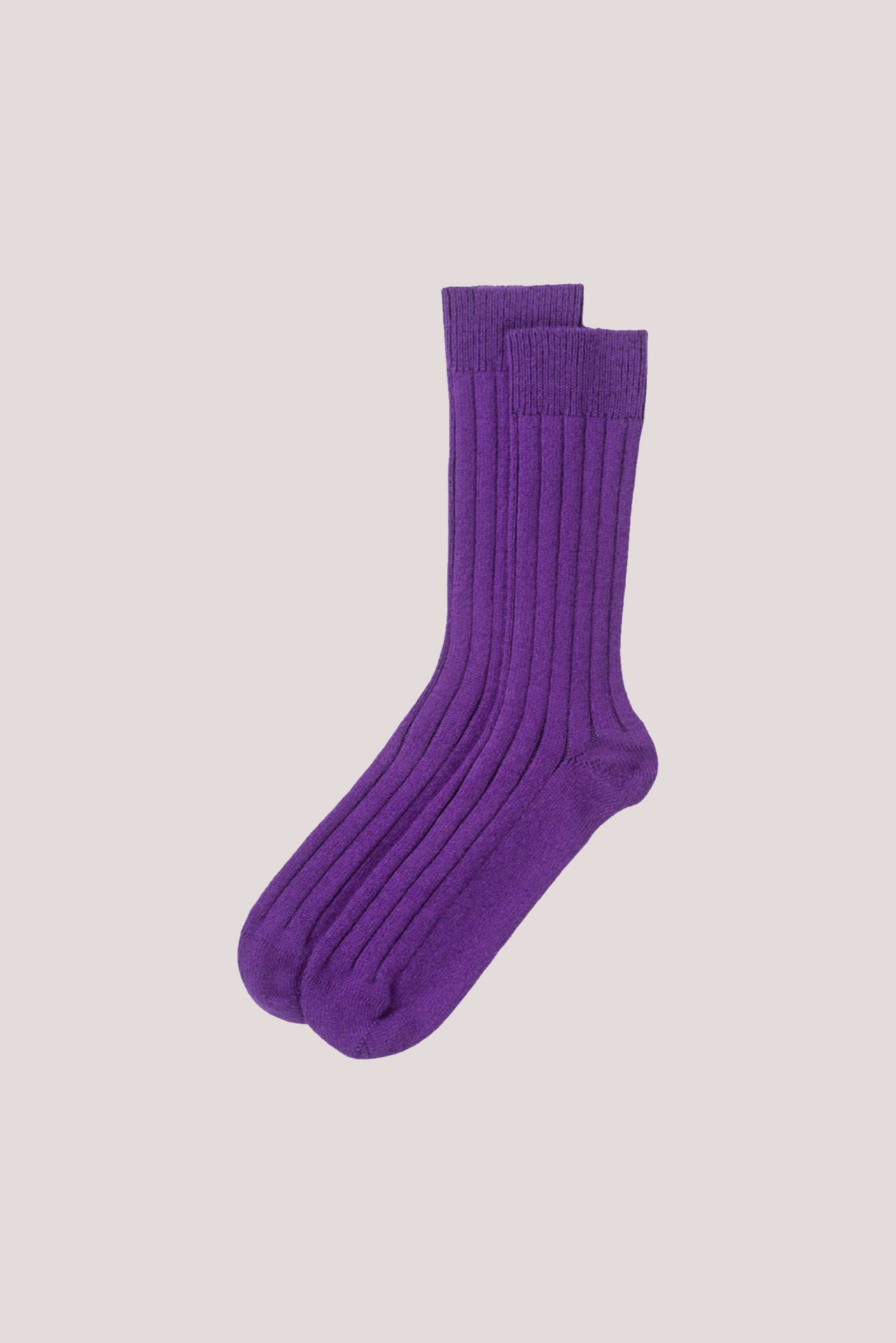 Men's Knitted Cashmere Bed Socks Purple