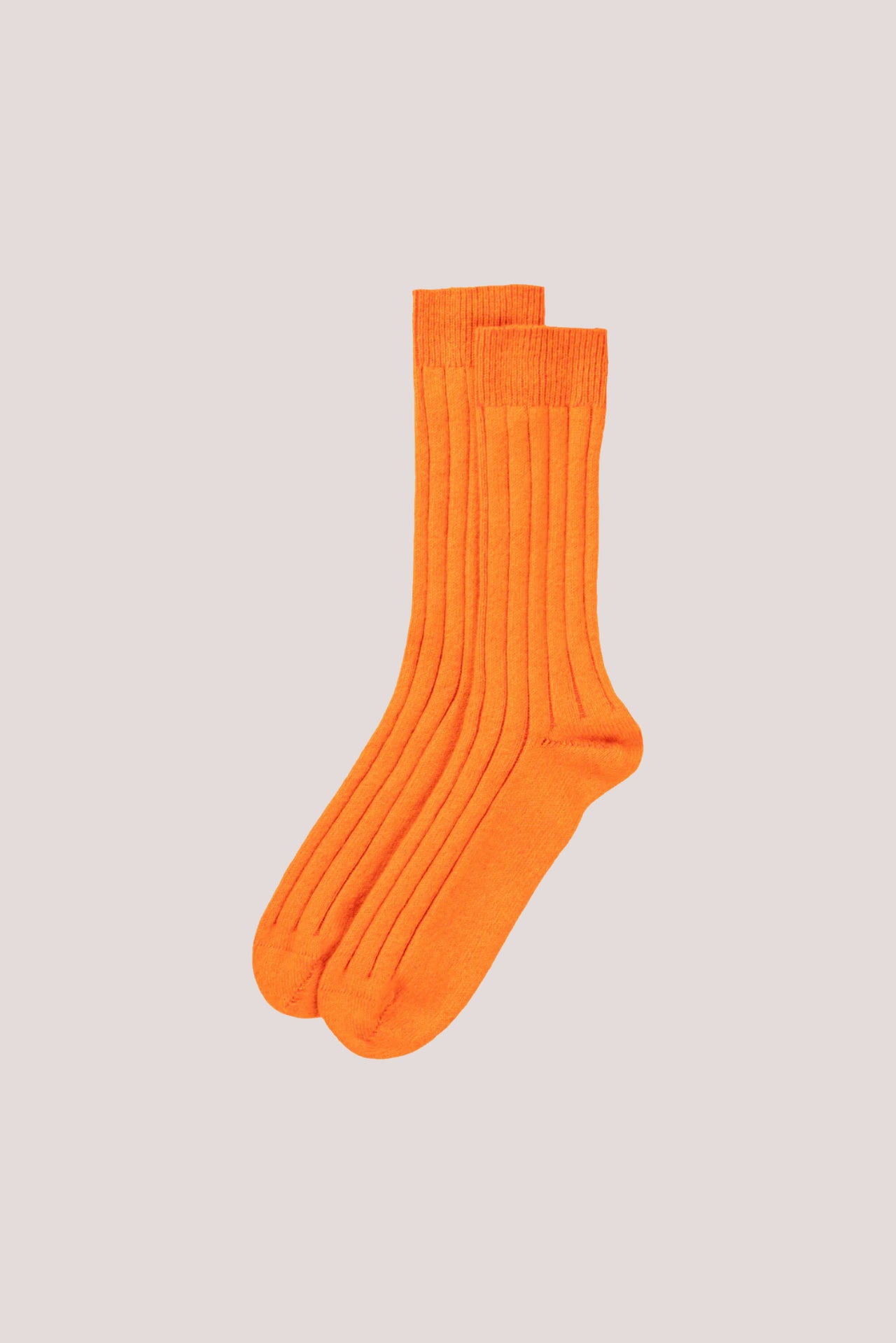 Men's Knitted Cashmere Bed Socks Orange