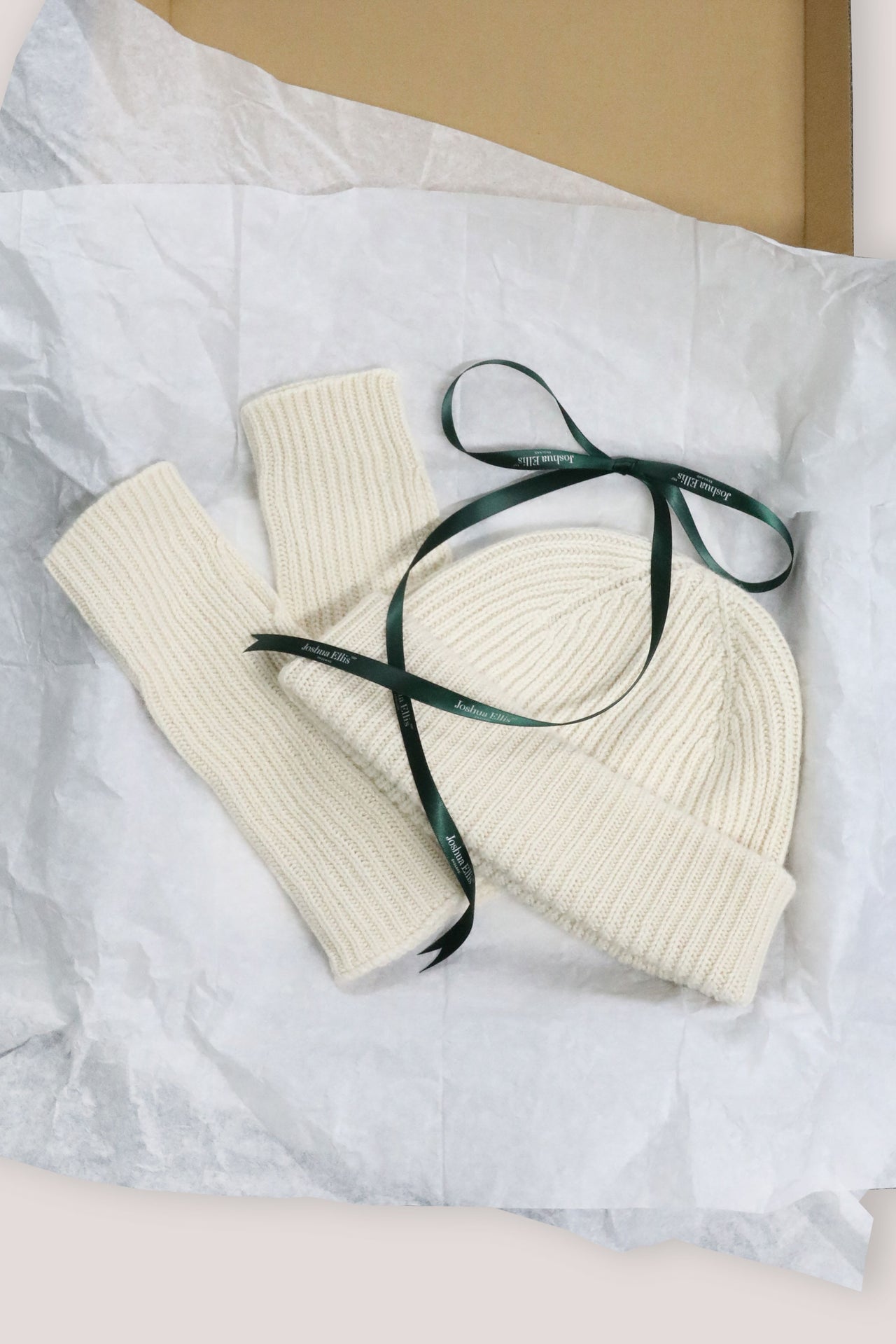 Cashmere & Silk Blend Wrist Warmers & Beanie Gift Set