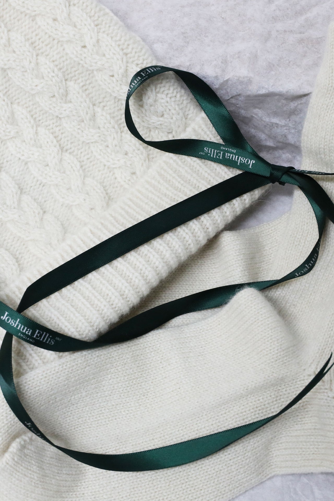 Women's Cashmere Cable Knit Beanie & Bed Socks Natural Undyed Gift Set