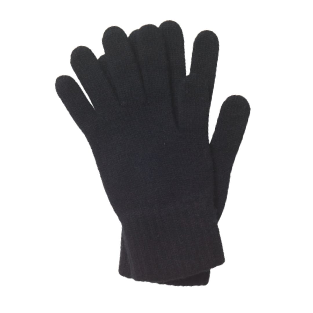 Men's Plain Knit Cashmere Gloves Black