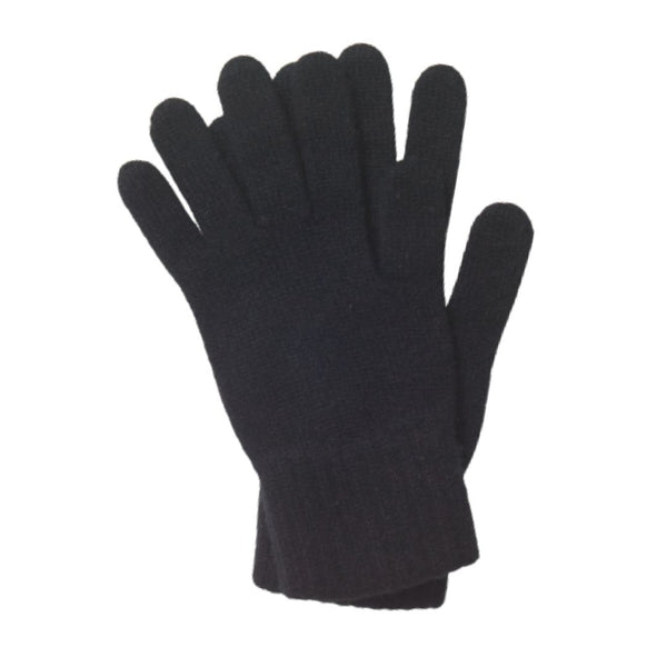 Woman's Plain Knit Cashmere Gloves Black