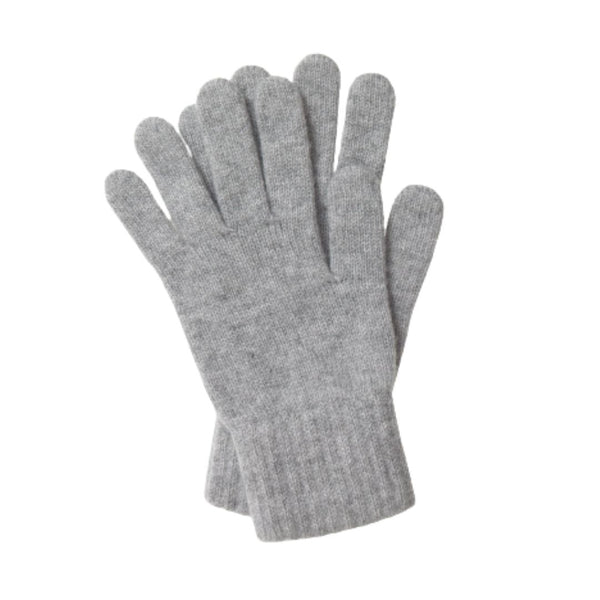 Men's Plain Knit Cashmere Gloves Grey