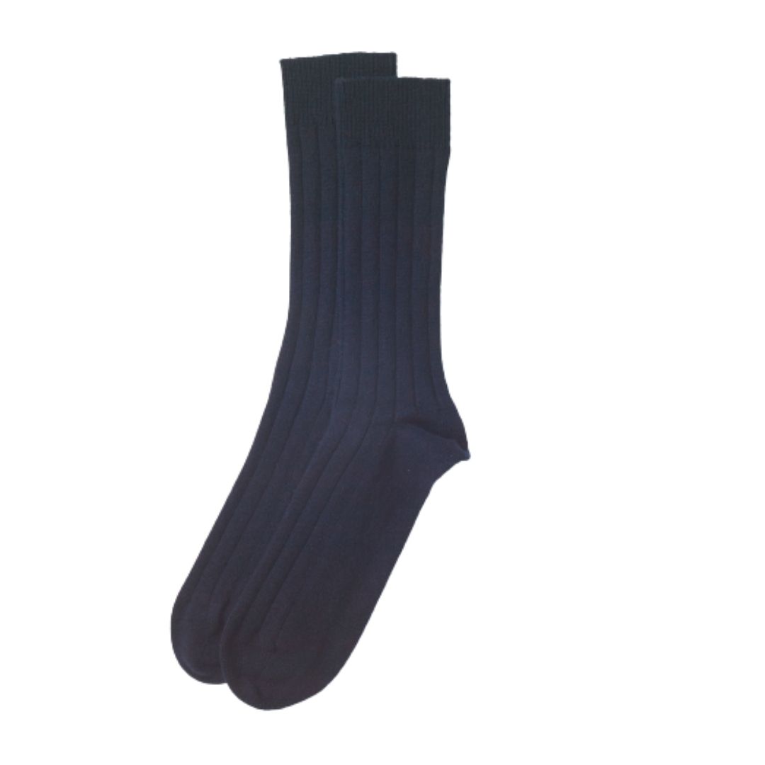 Men's Knitted Cashmere Bed Socks Navy Blue