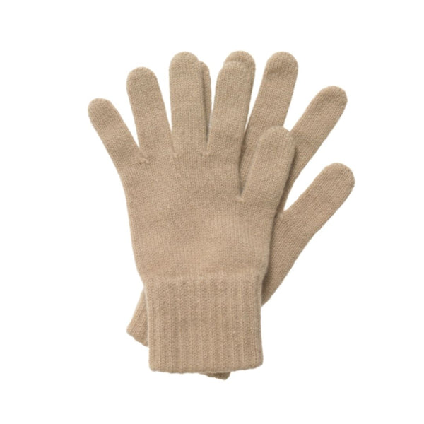 Woman's Plain Knit Cashmere Gloves Camel