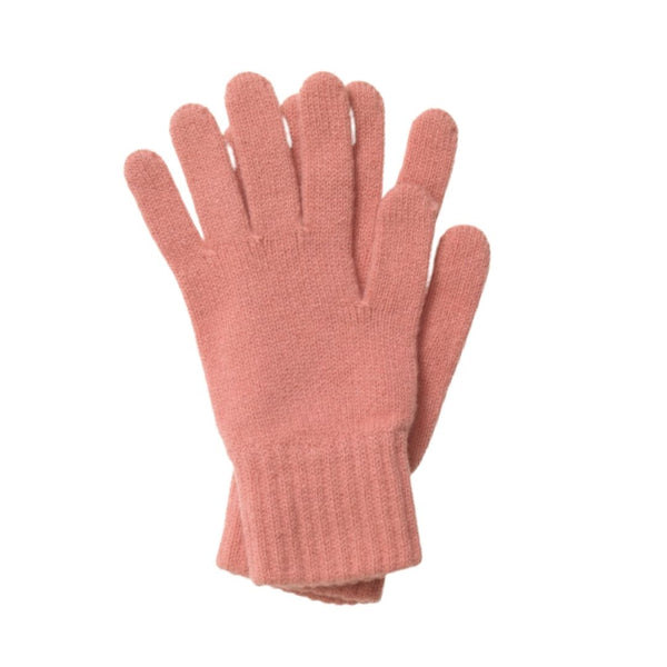 Woman's Plain Knit Cashmere Gloves Pink