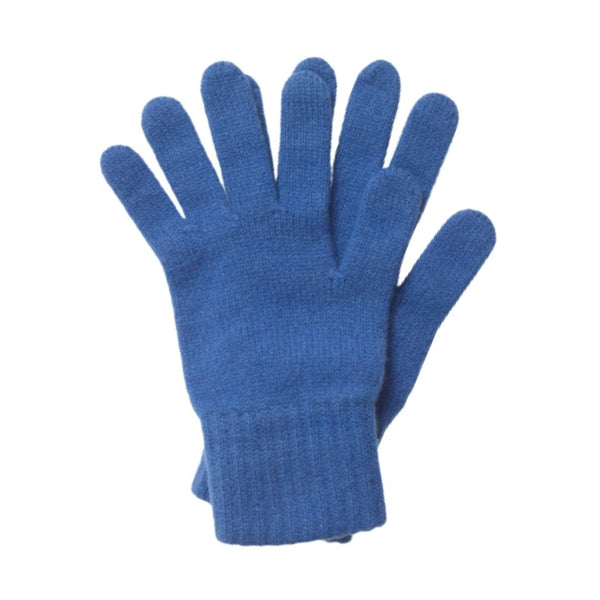 Woman's Plain Knit Cashmere Gloves Sapphire