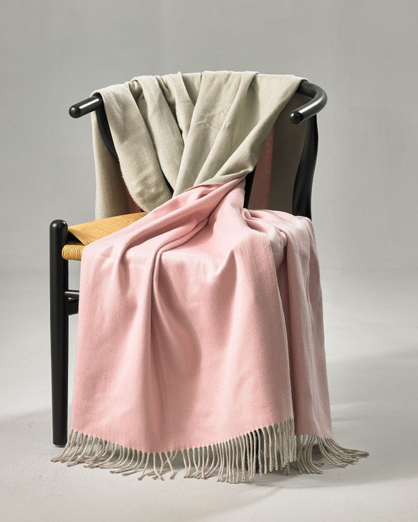 Plain Double Faced Ripple Cashmere Blanket