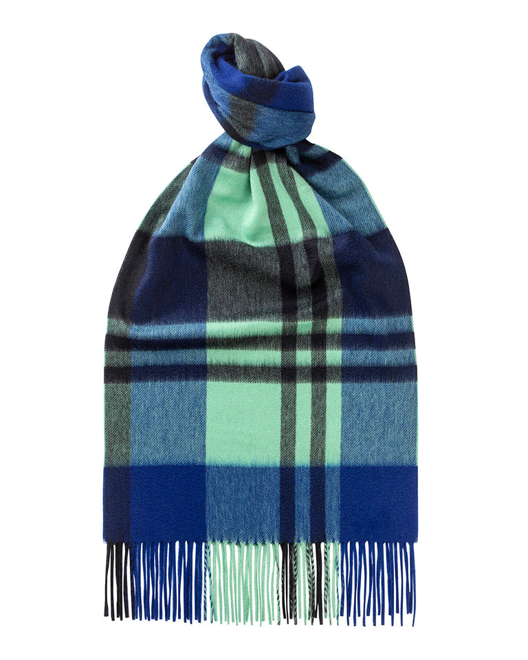 Joshua Ellis | Luxury Cashmere Primary Black Watch Scarf | Made in