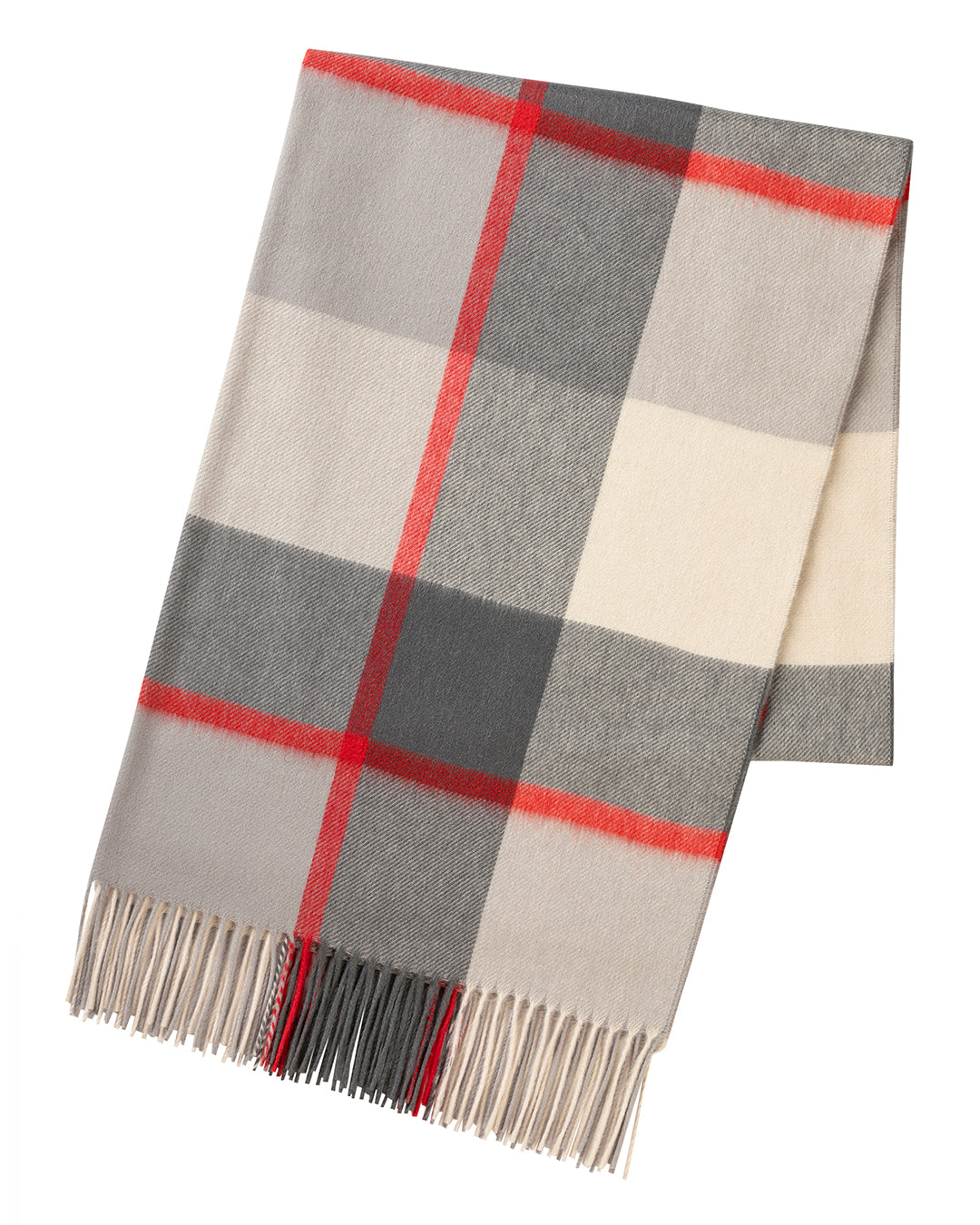 Joshua Ellis | Luxury Cashmere Check Stole | Made in England