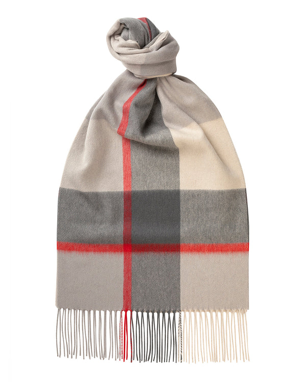 Check Hand Cut Cashmere Scarf