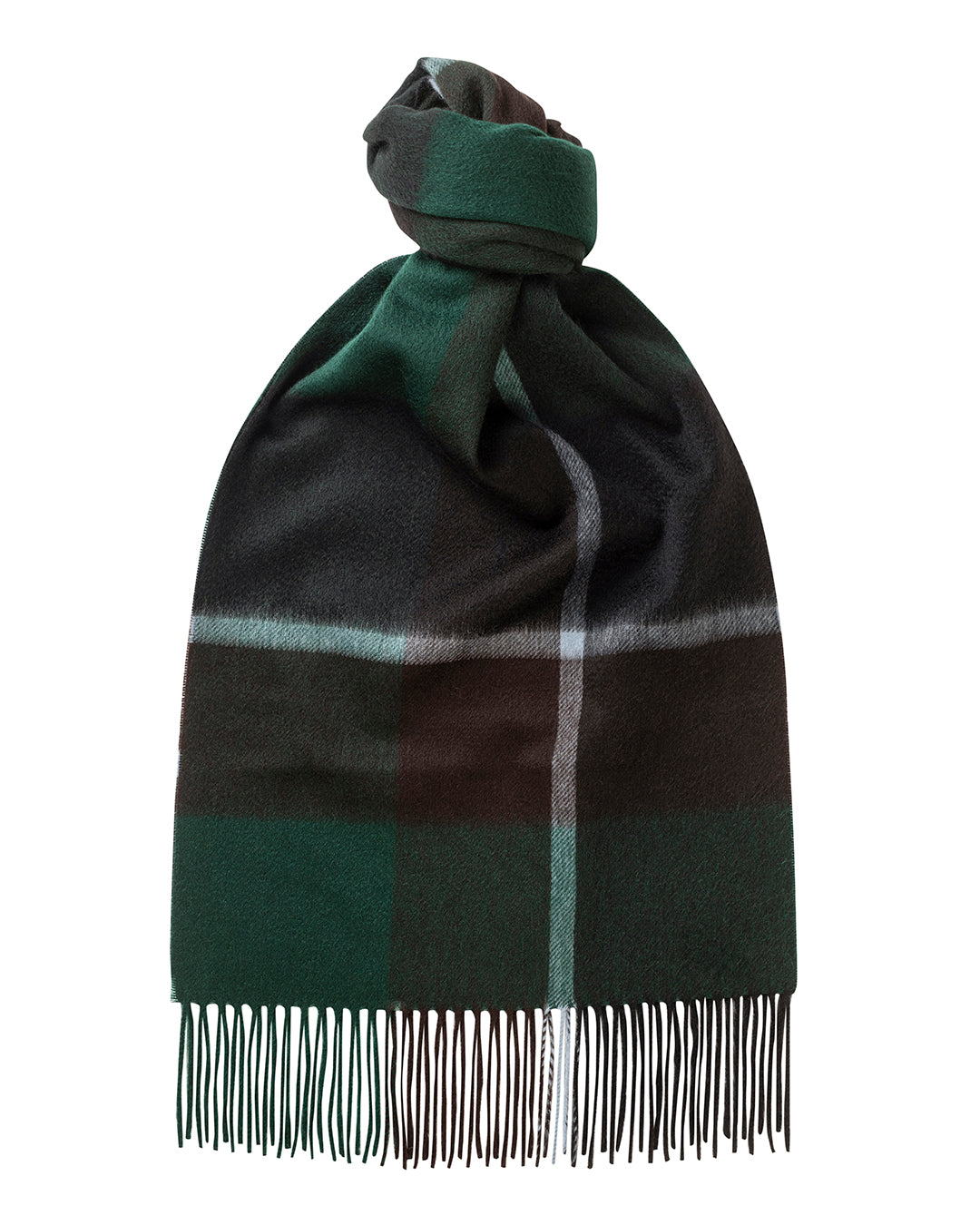 Check Hand Cut Cashmere Scarf