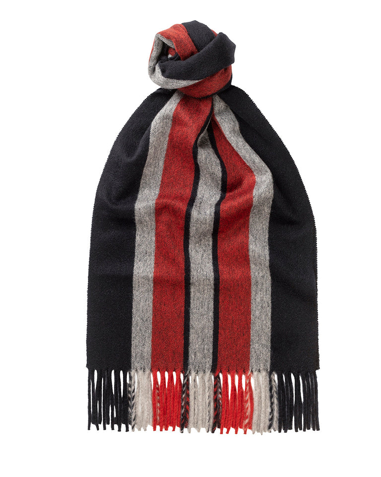Joshua Ellis | Luxury Cashmere College Stripe Scarf | Made in England