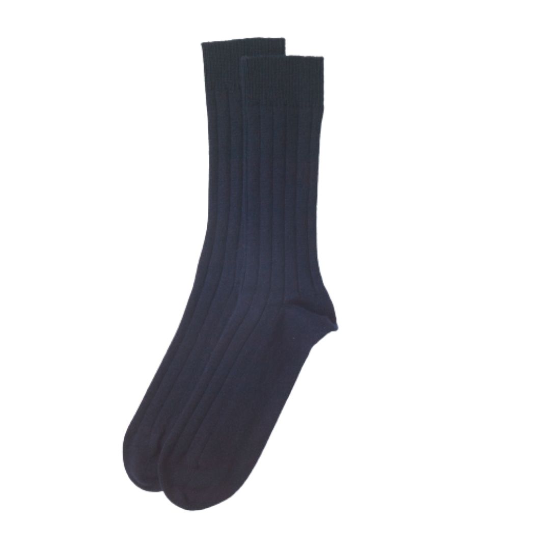 Men's Rib Knit Cashmere Socks